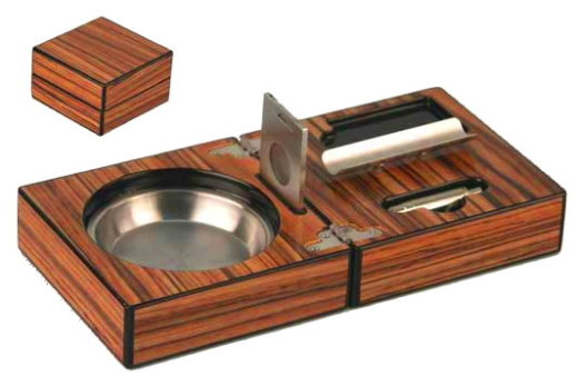 Basic Design Zigarrenascher Set Zebrawood